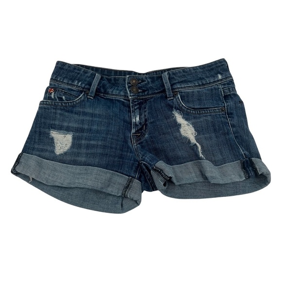 Hudson Jeans Distressed Cuffed Hem Jean Shorts Size 24 Women’s - Picture 1 of 9